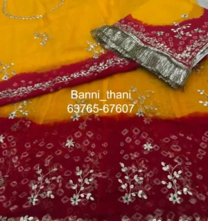 Half Pure Piliya Pittan Machine Work Poshak